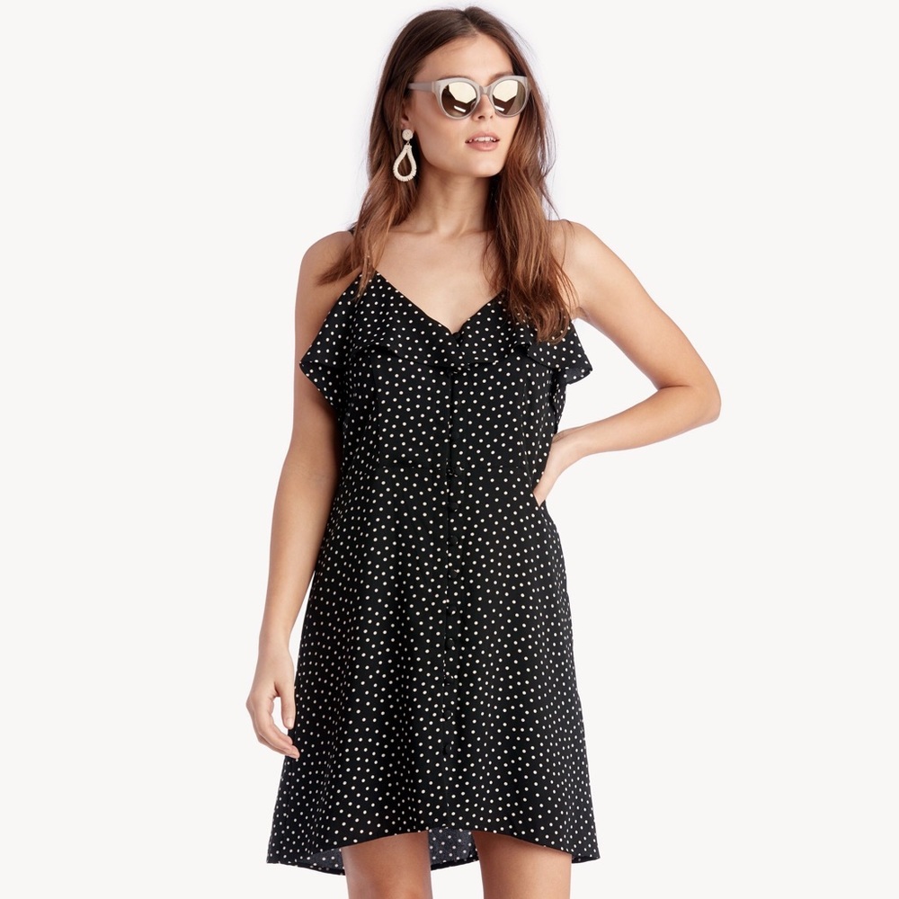 Sanctuary Rafaella Mini Dress in Black Polka Dot